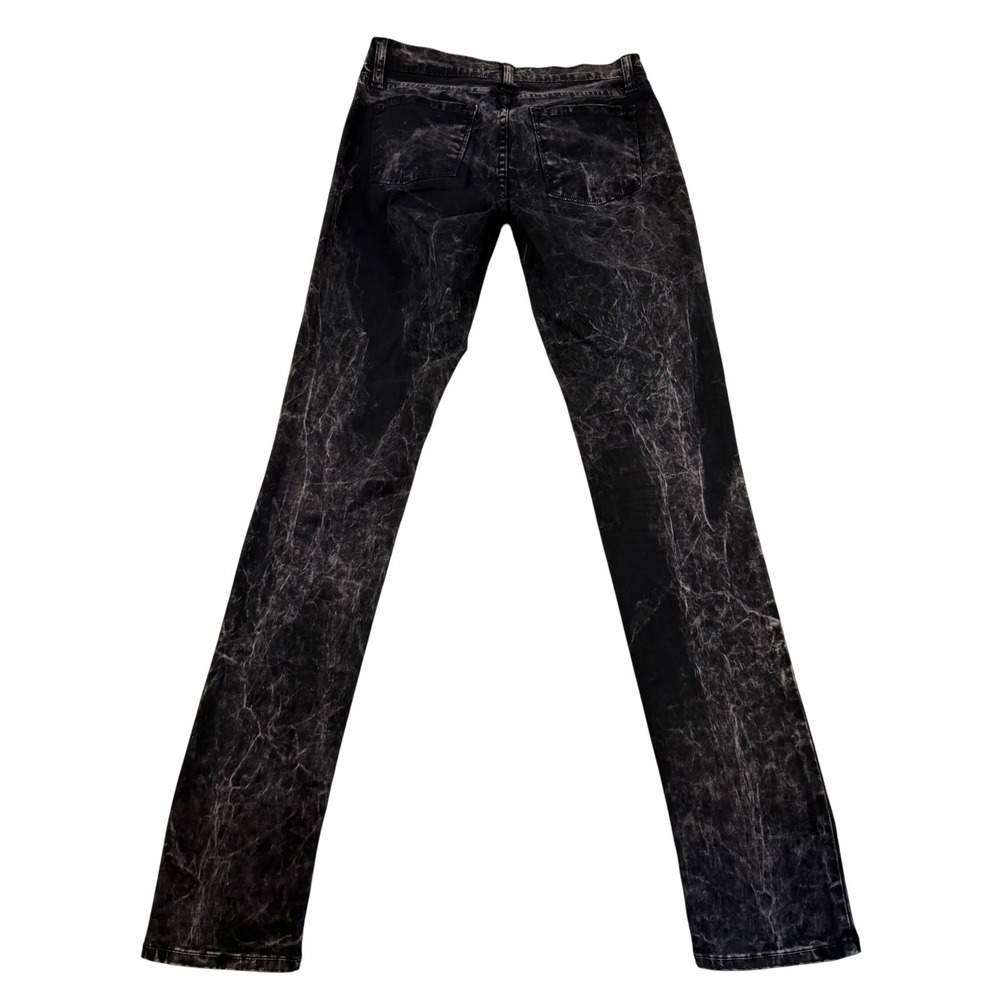 Mono B Mens Black Acid Wash Marble Skinny Jeans Size 25 MB5012 Made in USA